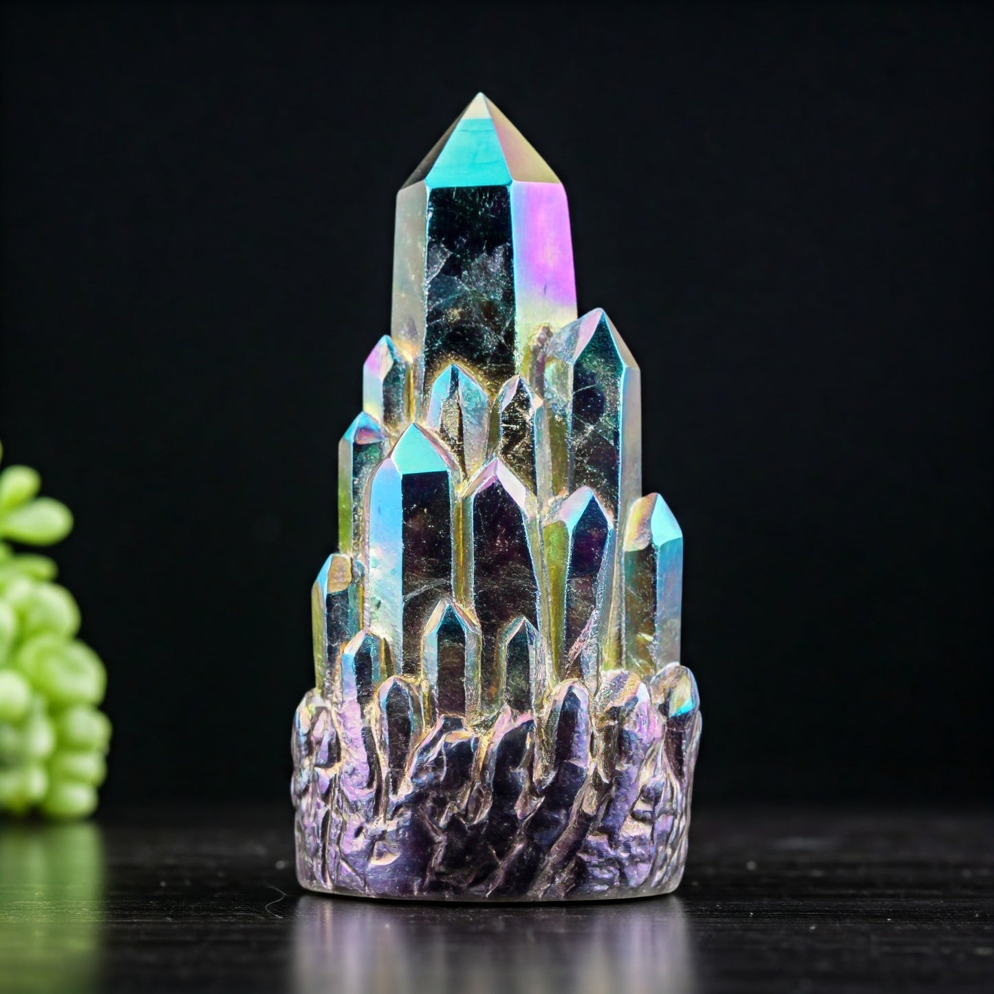 Aura Quartz Crystal Statue