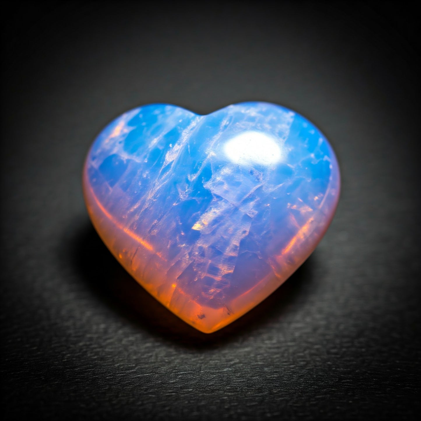 Opalite Heart Stone