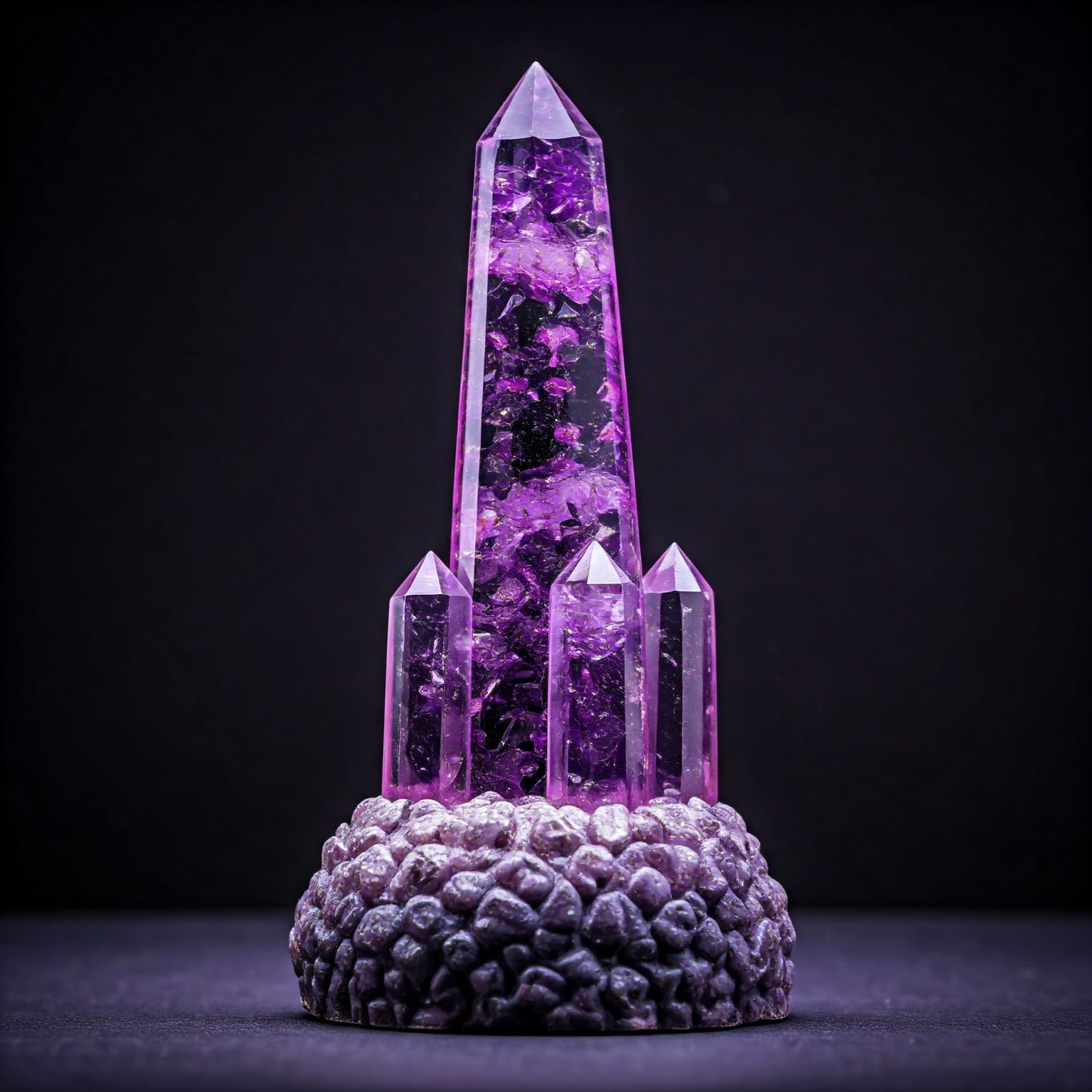 Amethyst Crystal Obelisks