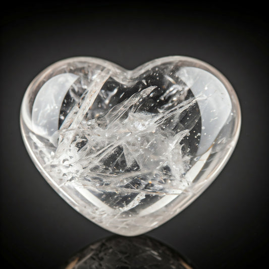 Clear Quartz Heart Stones