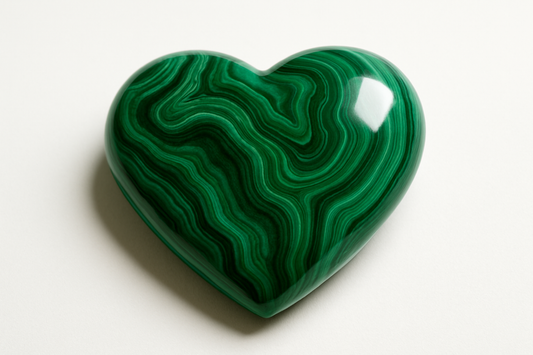Malachite heart crystal